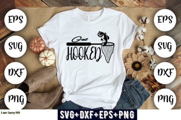 Fish Design Get Hooked: Graphics & T-Shirt Designs