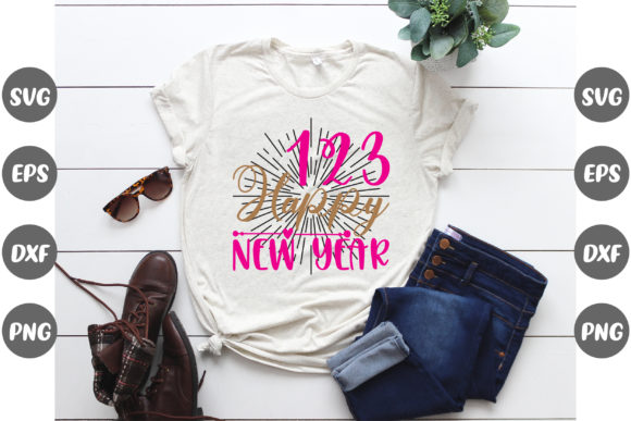 New Year, 123 Happy New Year Graphics & T-Shirt Designs